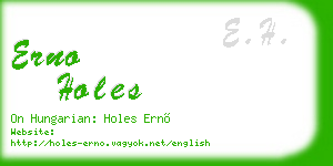 erno holes business card
